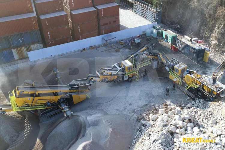 履帶移動篩分站產能大、環保、低能耗