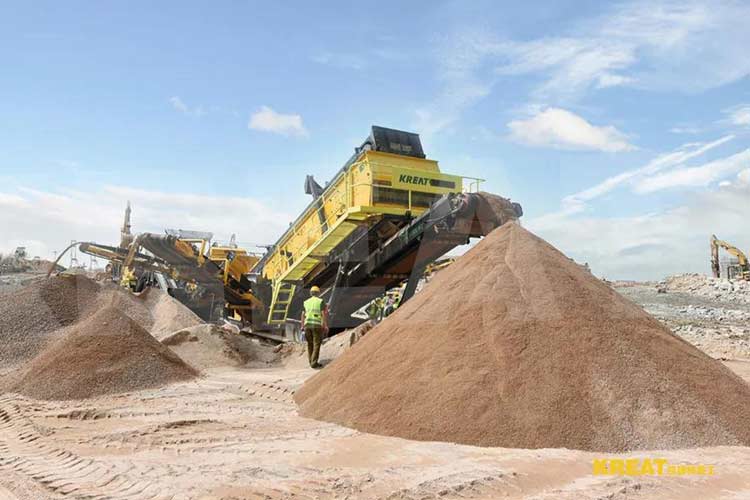 履帶移動篩分站產能大、環保、低能耗